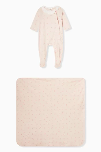 Pyjama & Blanket Gift Set in Organic Cotton Interlock