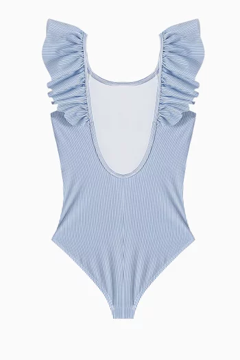 Striped One-piece Swimsuit