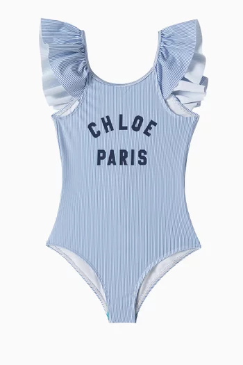 Striped One-piece Swimsuit