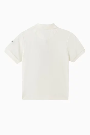 Embroidered Polo Shirt in Cotton-piqué
