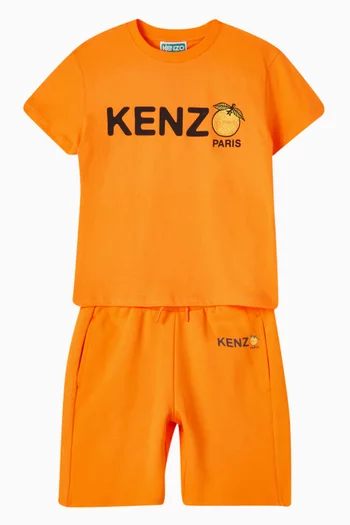 تي شيرت بطبعة شعار الماركة قطن عضوي