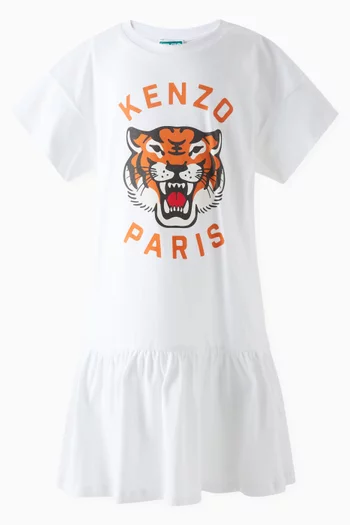 Tiger Print Dress in Organic Cotton