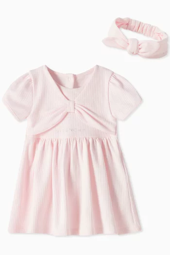 Ribbed Dress & Headband in Cotton