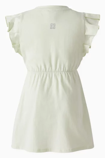 Glitter Logo Dress in Cotton