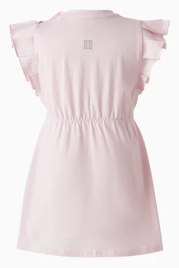 Glitter Logo Dress in Cotton