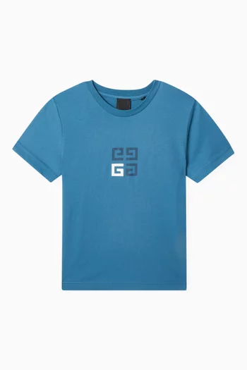 4G Printed T-shirt in Organic Cotton