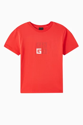 4G Printed T-shirt in Organic Cotton