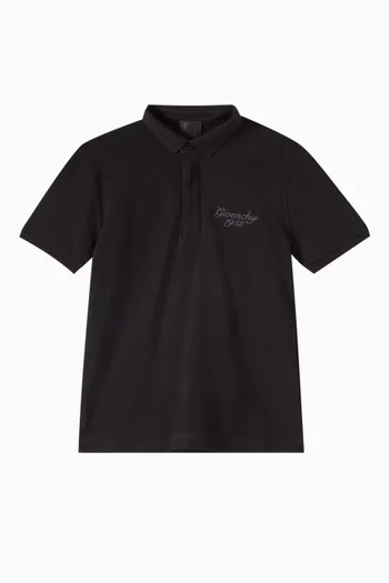 Logo Polo Shirt in Cotton