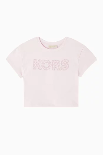 Studded Logo T-shirt in Organic Cotton