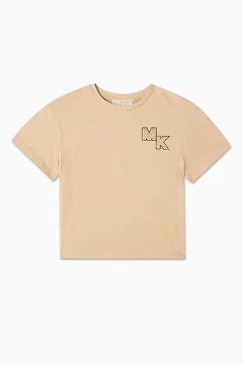 Metallic-effect Logo T-shirt in Organic Cotton