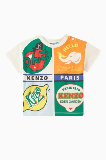 Graphic Logo Print T-Shirt in Cotton