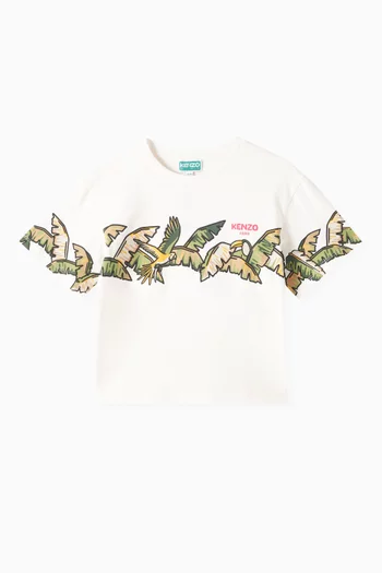 Jungle-print T-shirt in Cotton