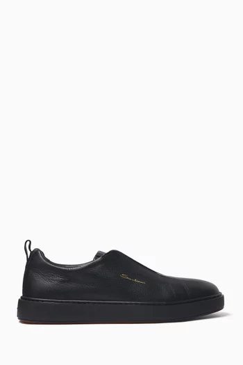 Victor Slip-on Sneakers in Grained Leather