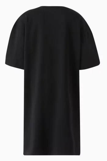 Graphic-print T-shirt Dress in Cotton Jersey