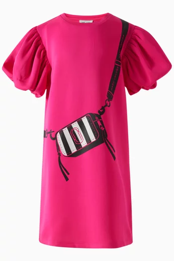 Graphic-print T-shirt Dress in Cotton Jersey