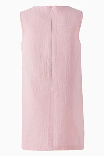 Belt Bag-print Dress in Cotton-twill