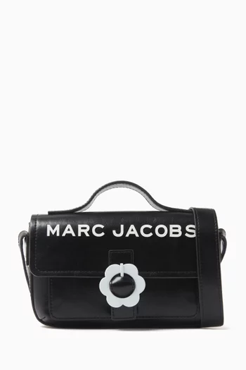 Logo-applique Shoulder Bag in Faux Leather