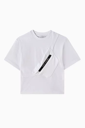 Belt Bag Zip-pocket T-shirt in Cotton-jersey