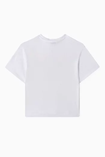 Logo-embroidered T-shirt in Cotton