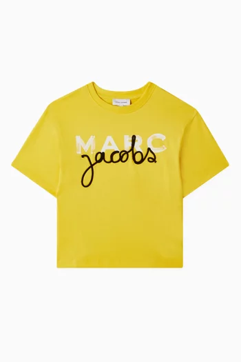 Logo-embroidered T-shirt in Cotton