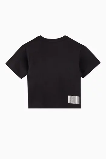 Logo Appliqué T-shirt in Organic Cotton-jersey