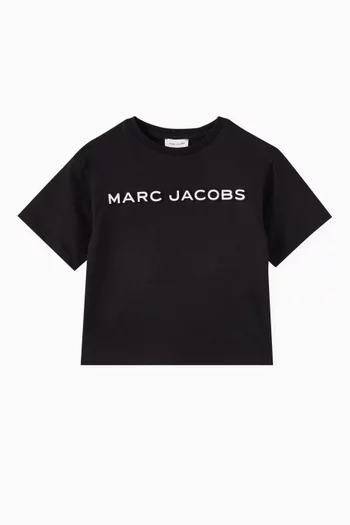 Logo Appliqué T-shirt in Organic Cotton-jersey