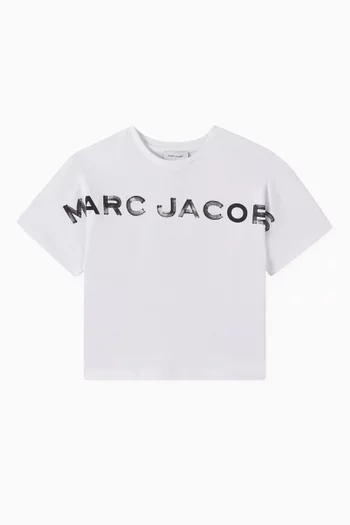 Logo-pint T-shirt in Cotton