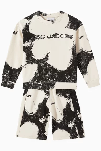 Abstract Daisies Sweatshirt in French Terry