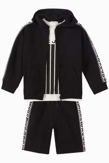 Logo-print Hoodie in Organic Cotton-blend