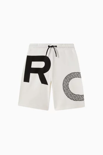 Logo-print Bermuda Sweatshorts in Organic Cotton-blend