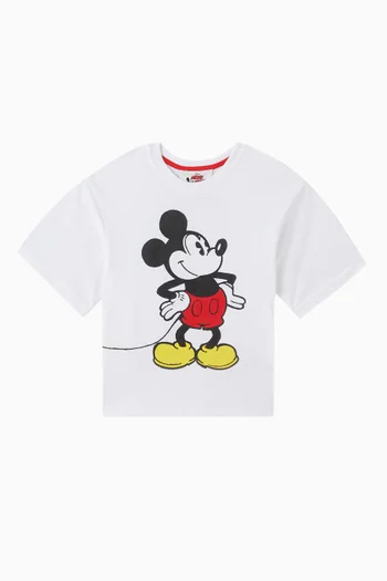Mickey Illustration T-shirt in Cotton