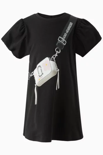Snapshot-print Dress in Cotton