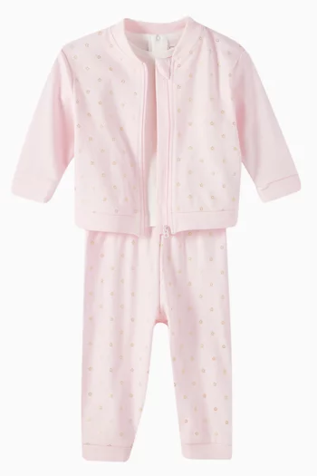 3-piece Tracksuit Set in Cotton Jersey