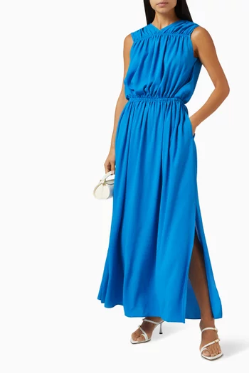 Ruched Sleeveless Resort Dress