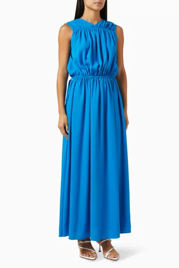 Ruched Sleeveless Resort Dress