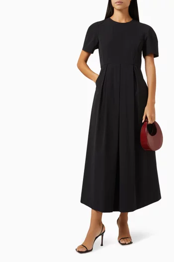 Short-sleeve Voluminous Dress