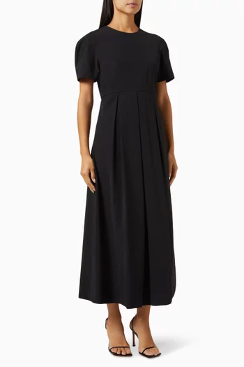 Short-sleeve Voluminous Dress