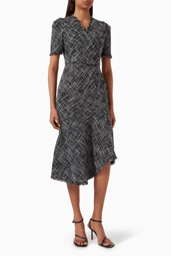 Mermaid Midi Dress in Tweed