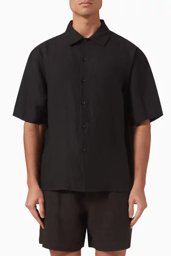 Short-sleeve Shirt in Linen