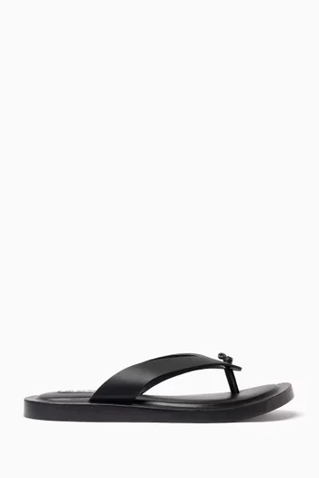 Thong Sandals in Leather