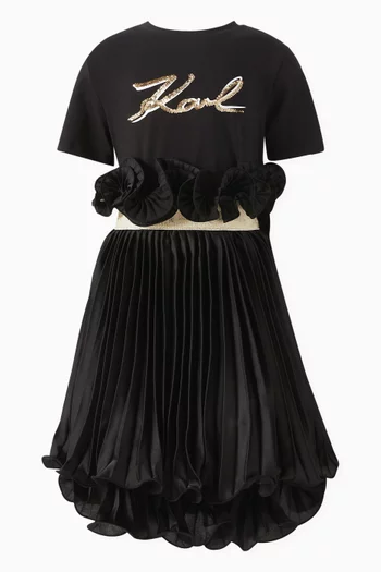 Sequin-embellished Logo T-shirt in Cotton-blend