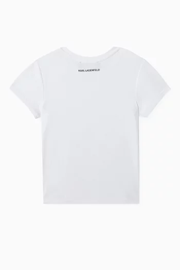 Embellished Logo T-shirt in Cotton-blend