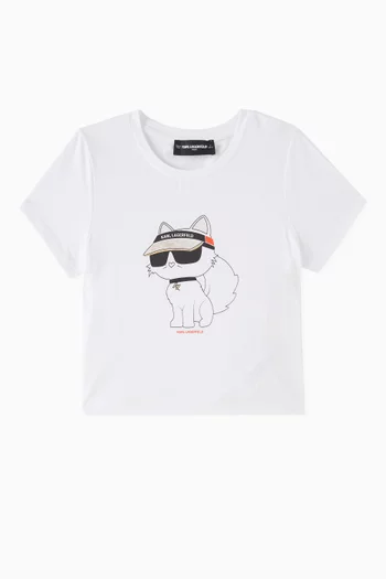 Graphic Print T-shirt in Cotton