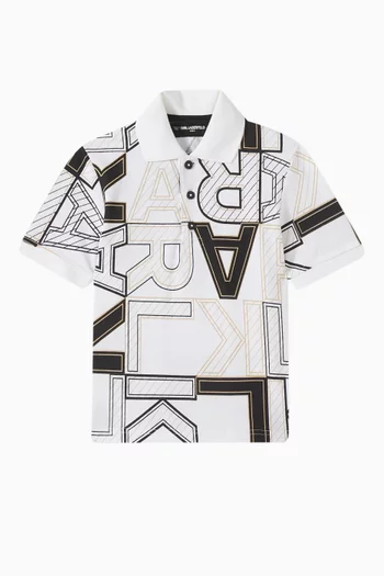 Logo-print Polo Shirt in Cotton