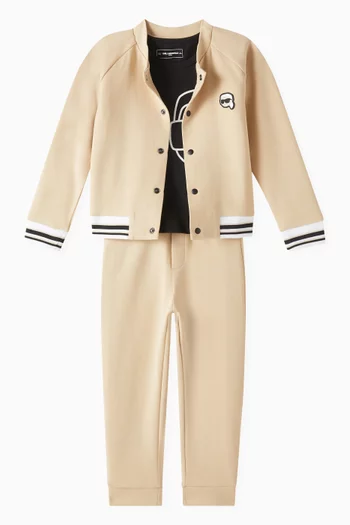 Ikonik Karl Print Tracksuit  Set in Cotton