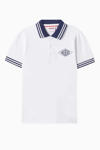 Logo-print Polo Shirt in Cotton-pique