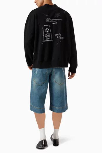 Dolllars Sweatshirt in Cotton Terry