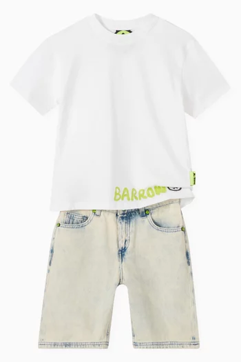 Logo Smiley T-shirt in Cotton