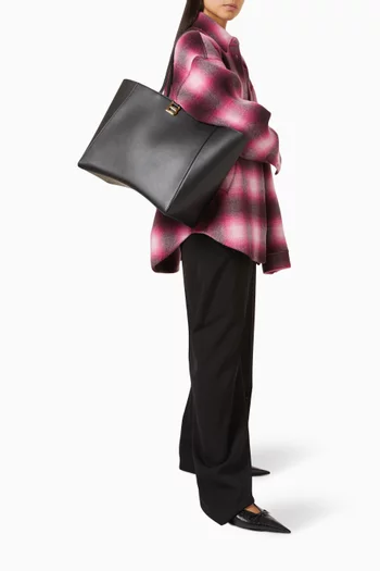 Large Hourglass Soft Tote Bag in Smooth Calfskin