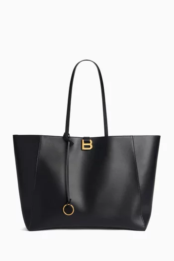 Large Hourglass Soft Tote Bag in Smooth Calfskin